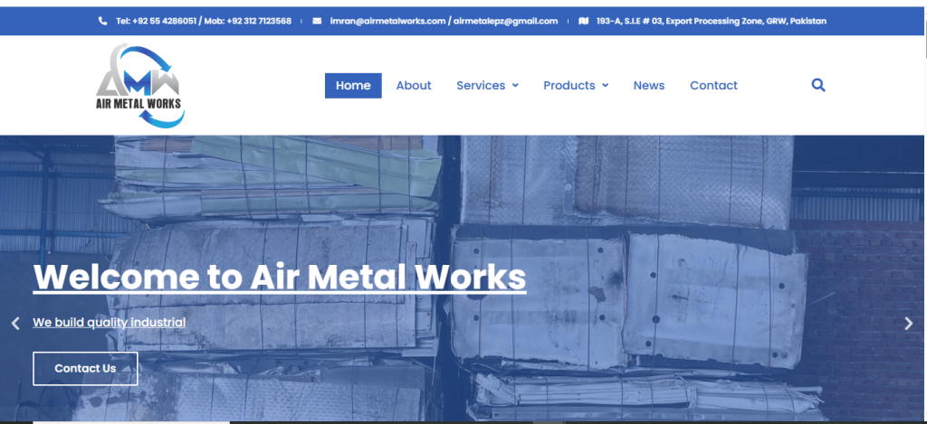 Air Metal Works – WordPress Website