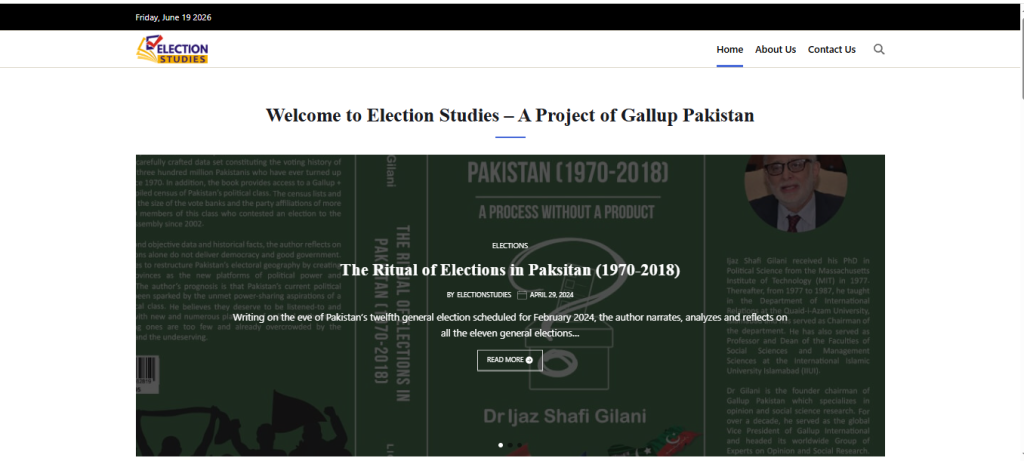 Elections Studies – A Gallup Pakistan Project