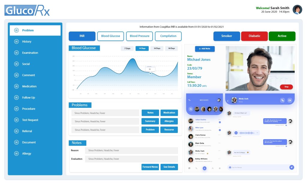 Gluco Rx – Admin Panel Designs